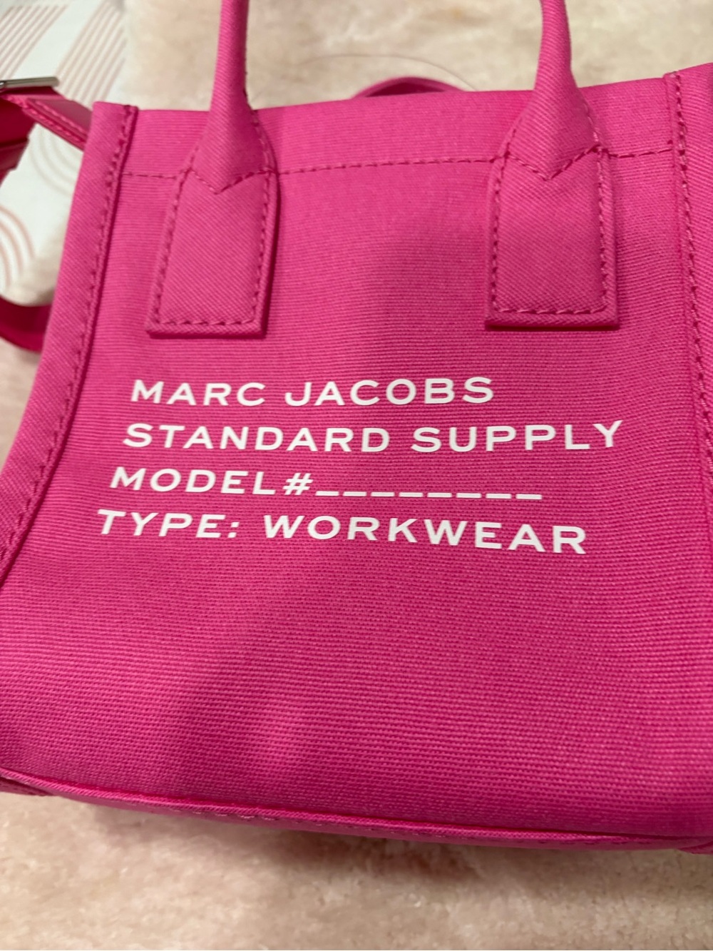 Marc Jacobs Hot Pink Canvas Workwear Tote